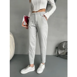 Yüksek Bel Likralı Esnek Mom Pantolon