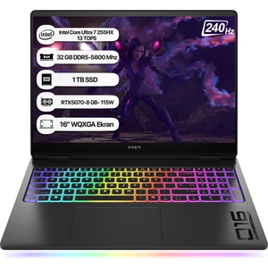 Hp Omen Max B92QXEA Intel Core Ultra 7 255HX 13 Tops 32GB 1tb SSD RTX5070-8GB Freedos 16" Wqxga 240Hz Taşınabilir Bilgisayar