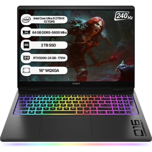 Hp Omen Max B92QMEA Intel Core Ultra 9 275HX 13 Tops 64GB 2tb SSD RTX5090-24GB Freedos 16" Wqxga 240Hz Taşınabilir Bilgisayar