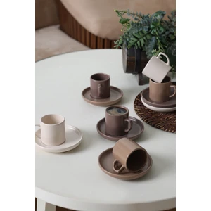 Brown Mix Kahve Takımı 12 Parça 6 Kişilik