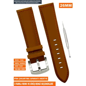 26 mm Fossil-Welder-Casio-Seiko-Omega-Armani Saat Uyumlu Deri Saat Kordonu Kayışı AL11SOFT26 mm