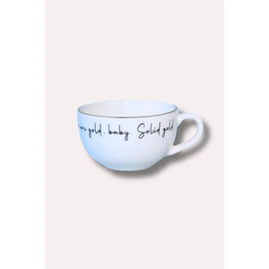 Milky Way Design Solid Gold Mottolu Porselen Kupa - 350 cc
