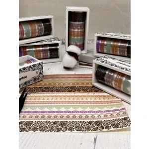 Floaty Lace Dantel Temalı Koyu Tonlar  6’lı Washi Bant Set (6*2m)/Masking Tape/Desenli Bant/Sticker/Çıkartma