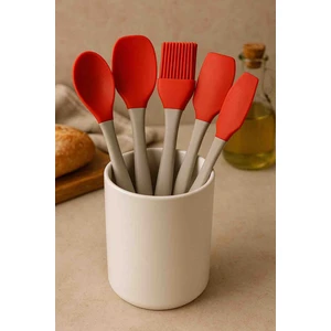 5li Silikon Spatula Kaşık Seti