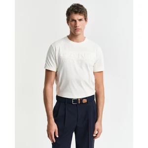 Erkek Krem Regular Fit Bisiklet Yaka Logolu T-Shirt 2003339.130