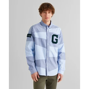Erkek Lacivert Oversize Fit Renk Bloklu Gömlek 3824364T.410