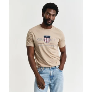 Erkek Bej Regular Fit Bisiklet Yaka Logolu T-Shirt 2003199.277
