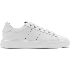 Erkek Beyaz Bağcıklı Deri Sneaker 25SFD707518