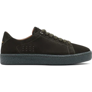 Erkek Haki Bağcıklı Süet Deri Sneaker 25SFD765010