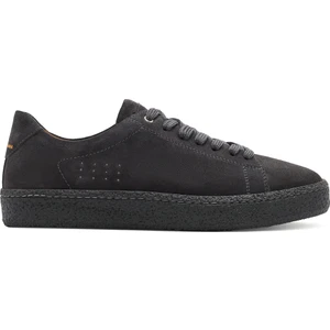 Erkek Gri Bağcıklı Süet Deri Sneaker 25SFD765010