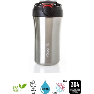 Sıcak Serisi Frosty Mug Kahve Bardağı 400 ml (Pipetli/pipetsiz Kullanım)