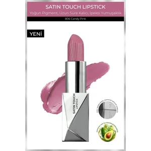 Alix Avien Uzun Süre Kalıcı Nemlendirici Pürüzsüz Etkili Yarı Mat Ruj - Satin Touch Lipstick 806 Candy Pink