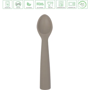 Premium BPA Free Silikon Mama Kaşığı - Güvenli Bebek Beslenme - Kolay Temizlik - 6+ Ay - A.gri Renk