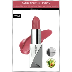 Alix Avien Uzun Süre Kalıcı Nemlendirici Pürüzsüz Etkili Yarı Mat Ruj - Satin Touch Lipstick 822 Vivid Aurburn