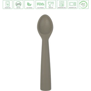 Premium BPA Free Silikon Mama Kaşığı - Güvenli Bebek Beslenme - Kolay Temizlik - 6+ Ay / Gri Renk