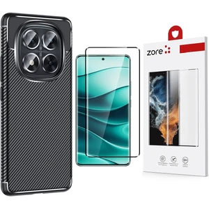 Xiaomi Redmi Note 14 Pro 5G Kılıf Zore Negro Silikon Kapak + Polymer Nano Cam Ekran Koruyucu