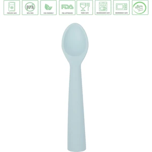 Premium BPA Free Silikon Mama Kaşığı - Güvenli Bebek Beslenme - Kolay Temizlik - 6+ Ay / Buz Mavisi Renk