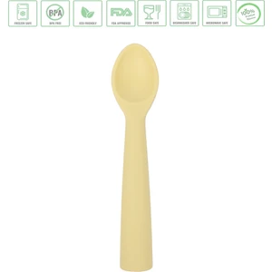 Premium BPA Free Silikon Mama Kaşığı - Güvenli Bebek Beslenme - Kolay Temizlik - 6+ Ay / Sarı Renk