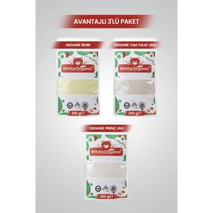 Organik İrmik+Organik Pirinç Unu+Organik Yulaf Unu Ek Gıda Hazırlık Seti
