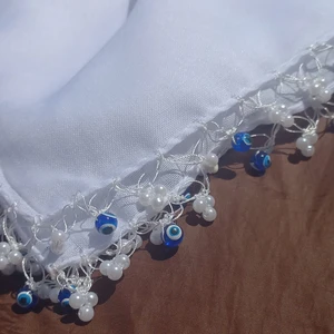 Nazar Oyalı El Yapımı Eşarp Tülbent Yazma Çeyizlik/hediyelik