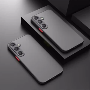 M.TK Moveteck Samsung Galaxy A56 Kılıf Mat Parmak Izi Yapmaz Kamera Korumalı Renkli Tuşlu Sert Silikon Kapak