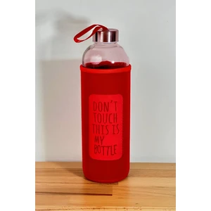 Niss Home Sağlıklı Cam Matara 1000 ml Su Şişesi, Kılıflı 1lt Sporcu Matarası