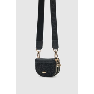 Jefece Siyah Leopar Desen Çanta Cüzdan