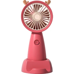 Şarjlı Mini Fan Taşınabilir Vantilatör Mini El Fanı Askılı Vantilatör Taşınabilir Güçlü Vantilatör Taşınabilir ve Stantlı Fan Masaüstü Fan Vantilatör 24903