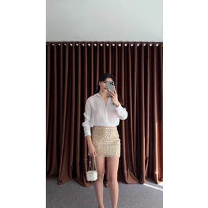 Beyaz Tülbent Gömlek