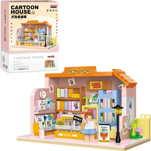 Mini Dükkan Serisi – Kitapçı (BL21199) – Mini Blok Yapı Oyuncakları Seti