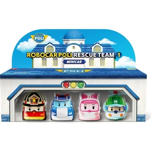 Polı MRT-760 Robocar Poli Mini Kasabanın Kurtarma Araçları 4lü Set
