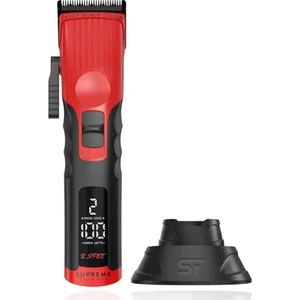 Supreme Trimmer Kırmızı 2spee Clipper | LCD Göstergeli | Ultra Sessiz | Ergonomik