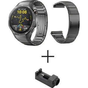Nezih Case Huawei Watch Gt 5 Pro 46MM Uyumlu Ultra Hafif 22MM Titanyum Metal Kordon