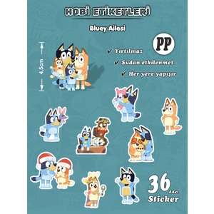 Bluey Ailesi Hobi Etiket Seti