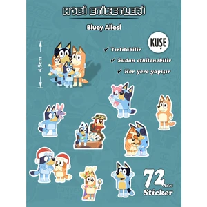 Bluey Ailesi Hobi Etiket Seti
