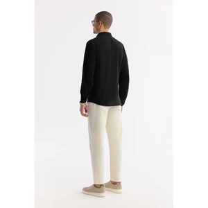 Avva Erkek Siyah Düğmeli Yaka %100 Pamuk Regular Fit Gömlek A51Y2206