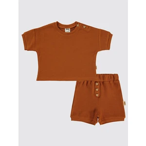 Civil Baby  Erkek Bebek Şortlu Takım 6-18 Ay Tarçın
