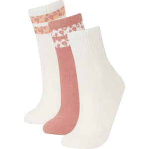 Kadın 3'lü Pamuklu Soket Çorap E2166AXNS