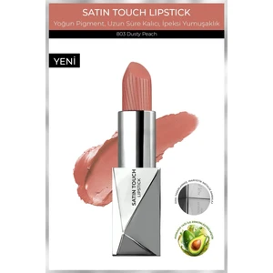 Alix Avien Uzun Süre Kalıcı Nemlendirici Pürüzsüz Etkili Yarı Mat Ruj - Satin Touch Lipstick 803 Dusty Peach