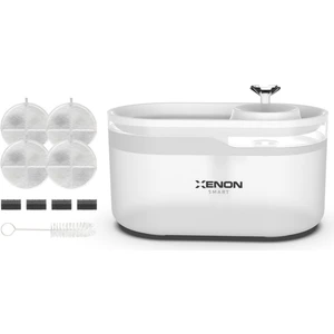 Xenon Smart Akıllı Kedi Köpek Su Pınarı Ultra Sessiz Led Işıklı Su Şelalesi ve 4 Adet Yedek Filtre 2'li Pet Seti 