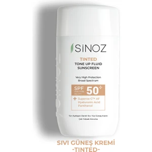 SPF50+ Tinted  Sıvı Güneş Kremi  - Yeni Nesil Güneş Filtreleri İle Hibrit Formül 50 ml