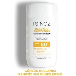 SPF50+ Günlük Kullanım  Sıvı Güneş Kremi - Yeni Nesil Güneş Filtreleri İle Hibrit Formül 50ML