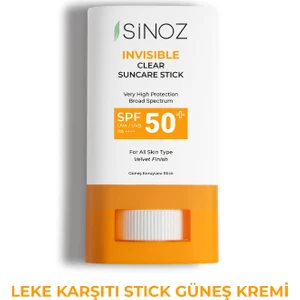 SPF50+ Nemlendirici ve Yatıştırıcı Yüksek Korumalı Şeffaf Stick Güneş Kremi 15 gr