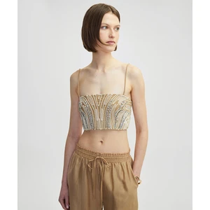 Strass Taş Baskılı ve Nakışlı Bluz IS1250006145AD6