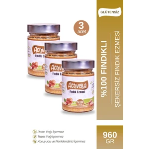 Şekersiz Fındık Ezmesi 320GR %100 Fındıklı X3