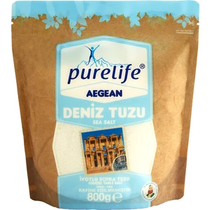 Pure Life Deniz Tuzu İyotlu İnce 800g | Rafine Edilmemiş Doğal Tuz | Doğal & Mineralli