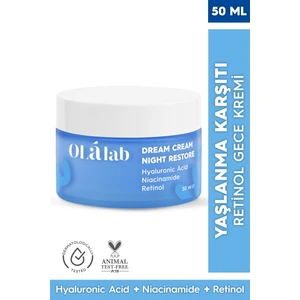 Olalab Yaşlanma Önleyici Yenileyici Nemlendirici Retinol Gece Yüz Kremi 50 ml Night Restore