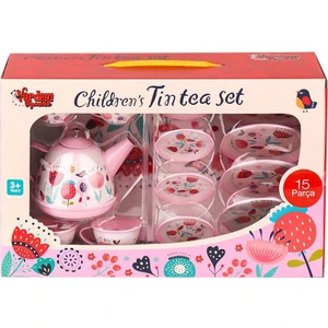 998A-998B Çiçek Desenli Metal Çay Seti 15 Parça -Vardem Oyuncak
