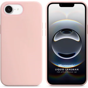 Apple iPhone 16E Kılıf Liquid Lansman Silikon Rose Gold
