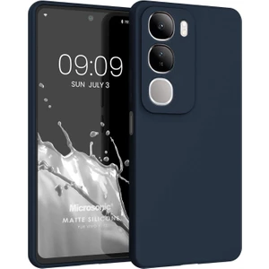 Matte Silicone Vivo Y19S Kılıf Lacivert
